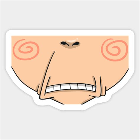 soul eater inspired cringe disgust face - Anime Face - Sticker | TeePublic