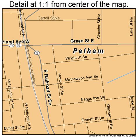 Pelham Georgia Street Map 1359976