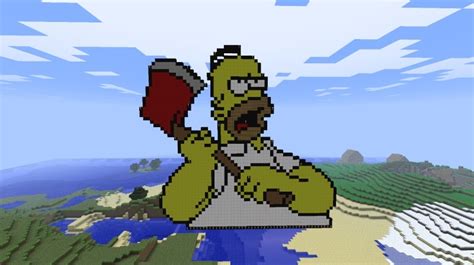 The Simpsons Pixel Art Building Ideas | Minecraft Pixel Art Building Ideas