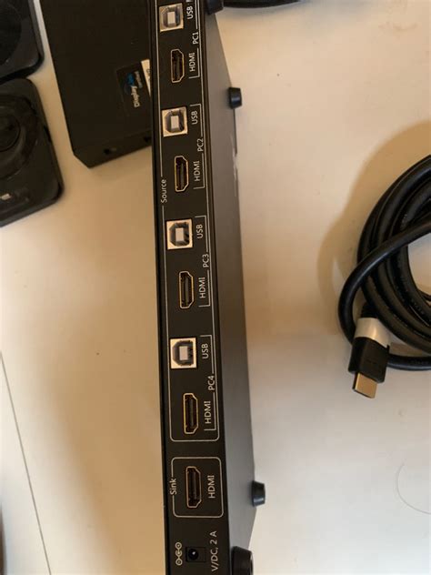 4 port KVM switch with HDMI cables, Computers & Tech, Parts ...