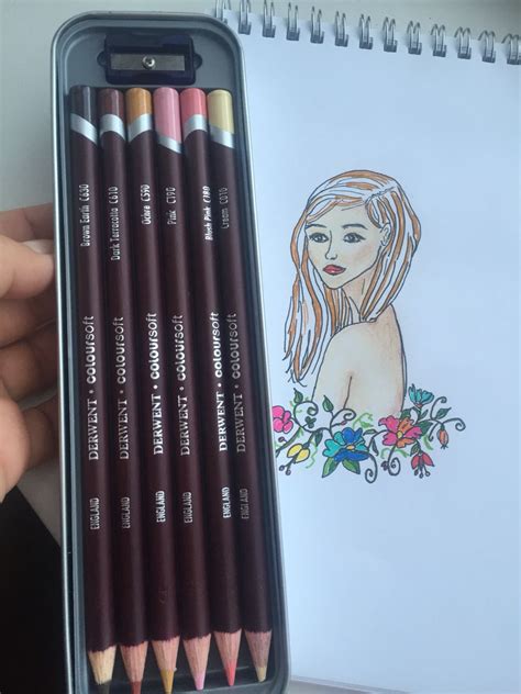 My first time of using skin tone pencils (Derwent).. I'm a complete beginner at drawing but I ...