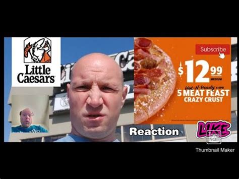 Reaction to Little Caesar's New 5 Meat Feast Crazy Crust Pizza! - YouTube