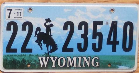 2011 Wyoming vg | Automobile License Plate Store: Collectible License Plates for Less