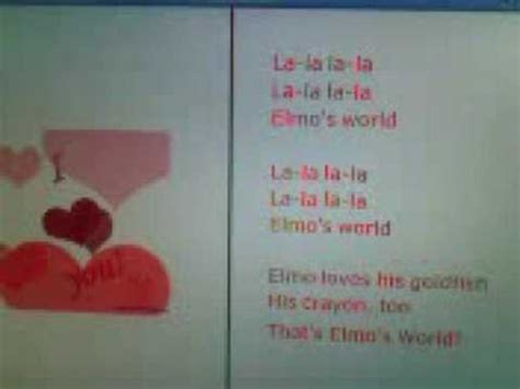 Elmo's World Lyrics - YouTube