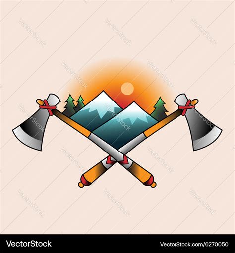 Tattoo camp Royalty Free Vector Image - VectorStock