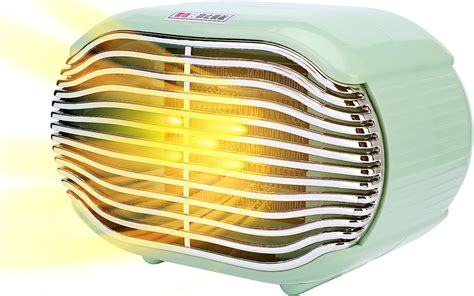 icyant Ceramic PTC Heater, Portable Desktop Fan Heater 3s Quick Heating Adjustable Fan Heater ...