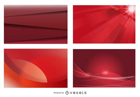 Glowing Red Business Card Background Set Vector Download