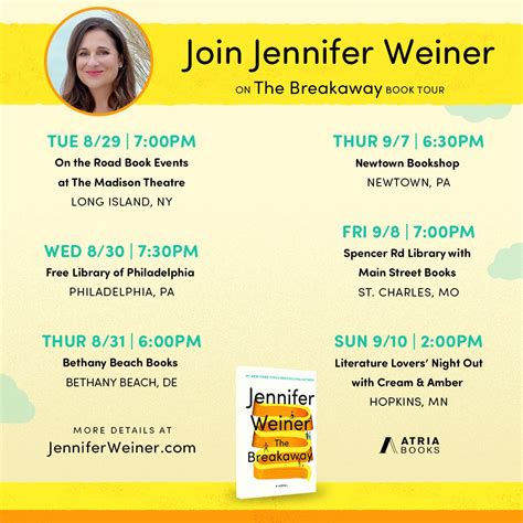 The Breakaway Tour — Jennifer Weiner