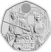Great Britain 50 Pence "Charles III - Luke Skywalker and Princess Leia ...