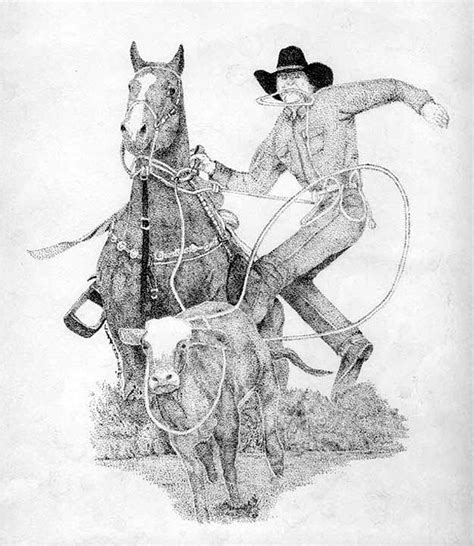 Calf Roping Drawings