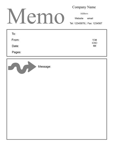 Free Microsoft Word Memo Template