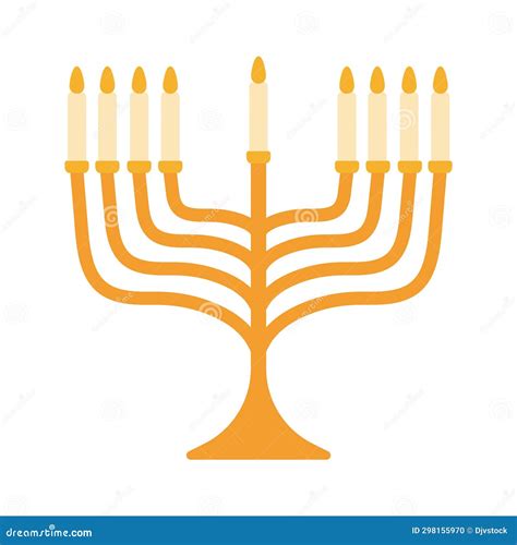 Jewish menorah candles stock illustration. Illustration of hanuka ...