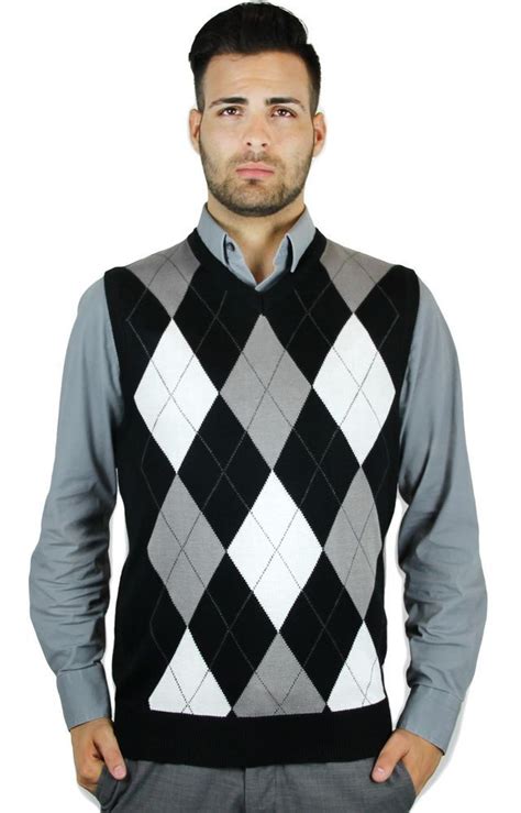 MEN'S ARGYLE SWEATER VEST | Argyle sweater vest, Mens argyle sweater, Sweater vest mens