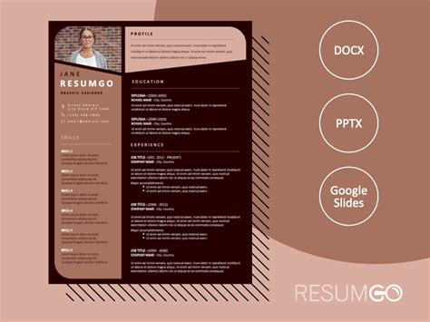 OPEBI – Resume Template With Brown Backgrounds | ResumGO