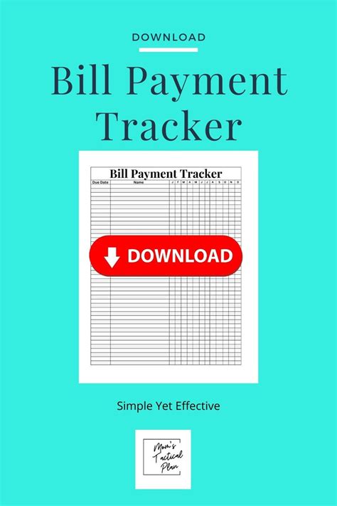 Bill Payment Tracker, Bill Tracker, Bill Tracker Printable, Bill ...