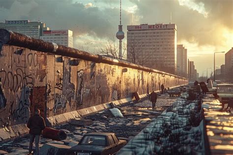 Premium Photo | The fall of the Berlin Wall in symbolizing th