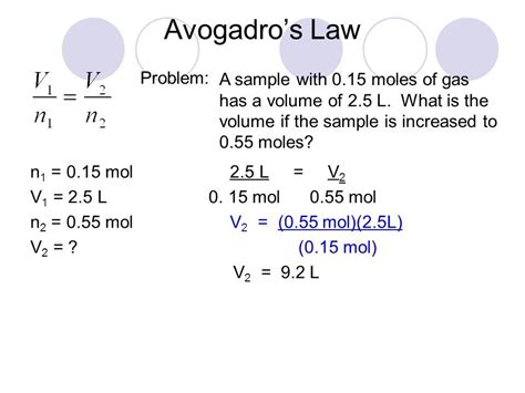 Avogadro's Law - heretup