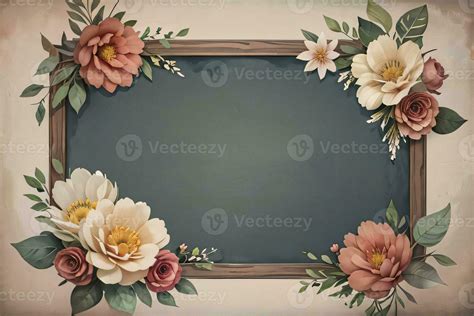 Vintage paper with flowers texture background 30008353 Stock Photo at ...