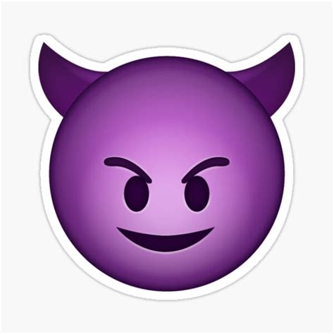 "Devil Emoji " Sticker for Sale by Eads812 | Redbubble