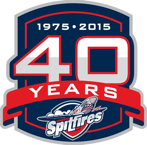 Windsor Spitfires Anniversary Logo - Ontario Hockey League (OHL ...