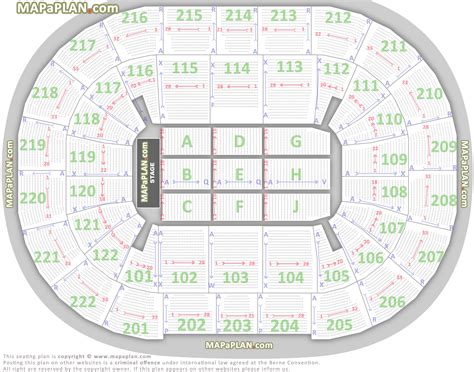 Manchester AO Arena seating plan - Detailed chart with individual seats, rows and blocks numbers