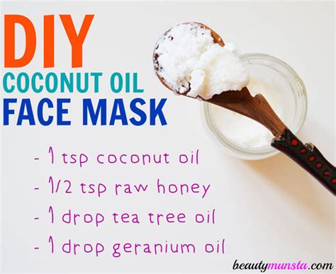 DIY Coconut Oil Face Mask for Glowing Skin - beautymunsta - free ...