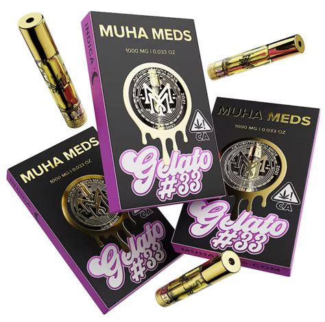 Muha Meds 1000mg Vape Cartridge - Gelato #33 – The Balloon Room