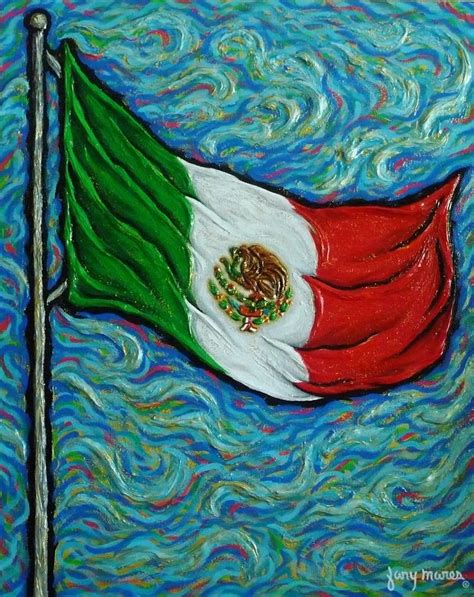 Mexican Flag Painting by Fany Mares - Fine Art America