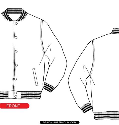 Blank Varsity Jacket Template