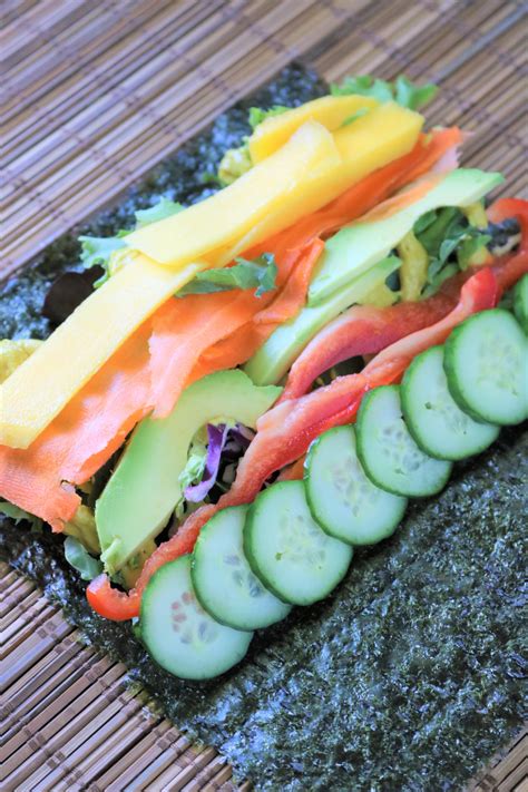 Nori Wraps with Miso Turmeric Cashew Butter - Rooty Fruity Vegan