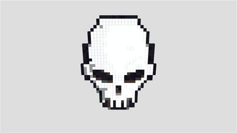 skull-pixel-art - Download Free 3D model by madexc [e0e1da2] - Sketchfab