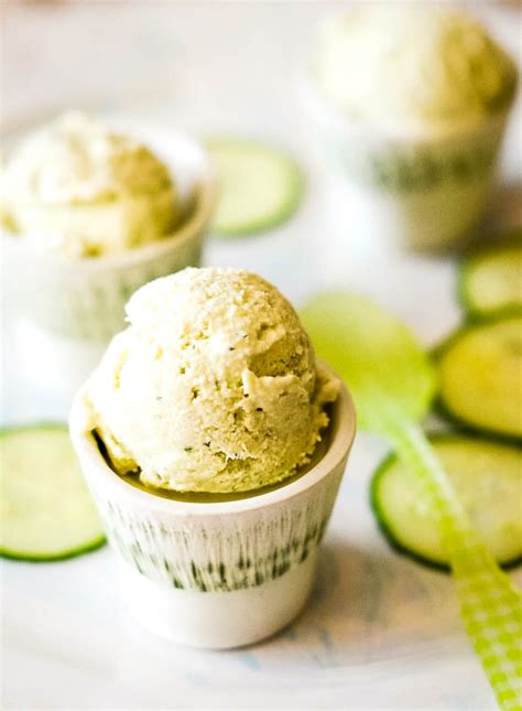 Homemade Cucumber and Mint Ice-cream - Larder Love