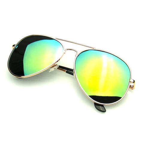 Polarized Full Mirror Silver Aviator Sunglasses