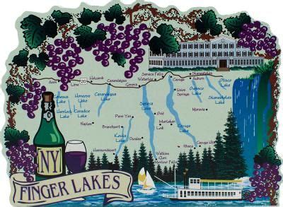 New York Finger Lakes Map | Lake map, Finger lakes, Illustrated map