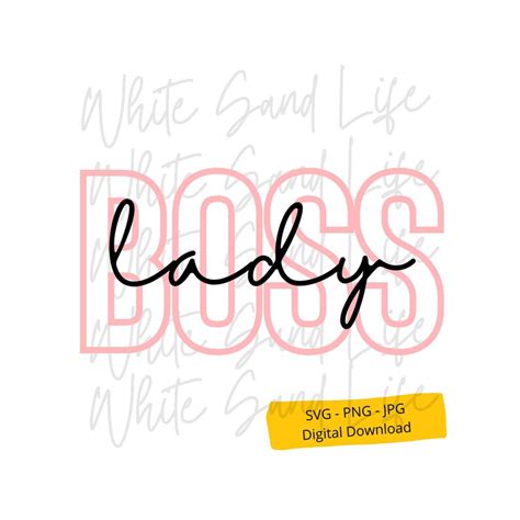 Boss Lady Svg Boss Lady Tumbler Png Boss Babe Clip Art Mom - Etsy