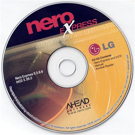 Nero Express LG bundle OEM CD : Ahead Software : Free Download, Borrow, and Streaming : Internet ...