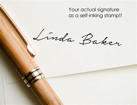 Custom Signature Stamp Your Signature on a Stamp Self Inking