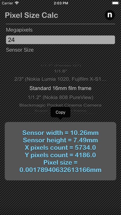 Pixel Size Calculator by Nitrio