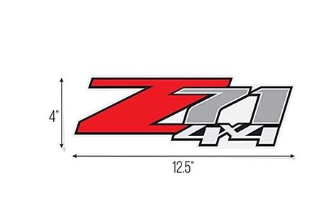 Two Pc Z71 4x4 Decals Stickers for 2007-2013 1500HD 2500 HD (RED) | eBay