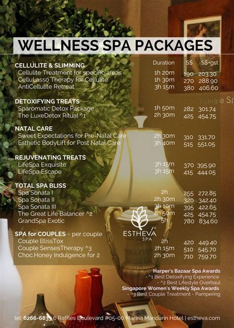 Spa Packages Singapore | Best Luxury Spa Treatments - ESTHEVA Spa | Spa menu, Spa packages ...