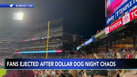 Phillies 'Dollar Dog Night' turns into food fight at Citizens Bank Park; some fans ejected ...