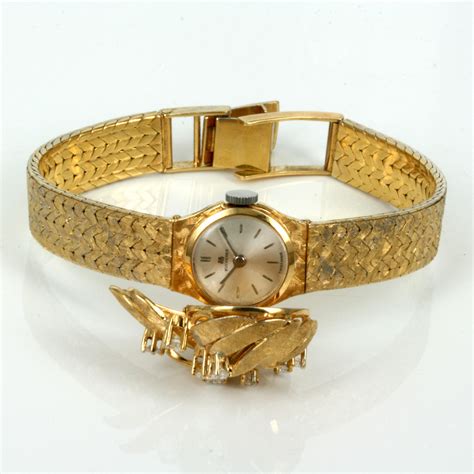 Buy 18ct ladies Bucherer watch with diamond cover. - Kalmar Antiques