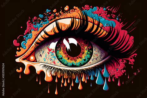 eye pop art cartoon Stock Illustration | Adobe Stock