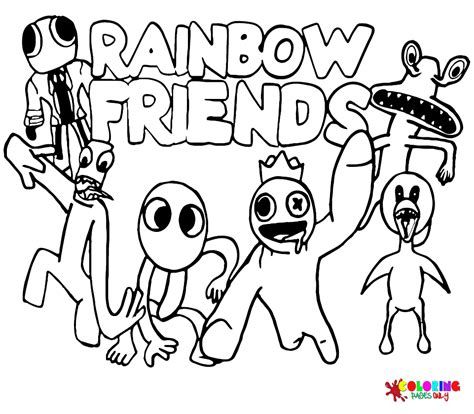 Rainbow Friends Coloring Pages - Free Printable Coloring Pages