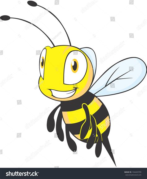 Happy Baby Bee Cartoon Stock Illustration 104443799