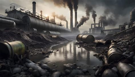 Premium AI Image | Heavy industry pollution