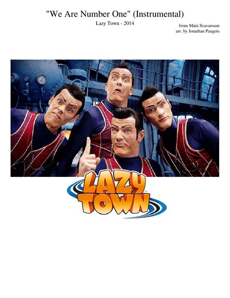 We Are Number One! (Instrumental) | Lazy Town Sheet music for Piano, Tambourine, Saxophone tenor ...