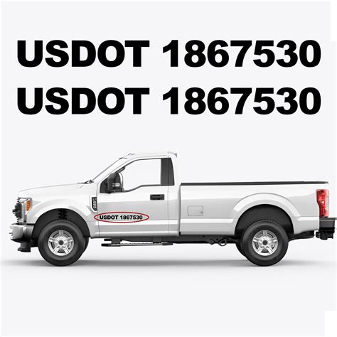 US DOT Numbers Truck Stickers (Set of 2) – USDOT NUMBER STICKERS