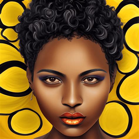 Beautiful African American Woman Illustration · Creative Fabrica