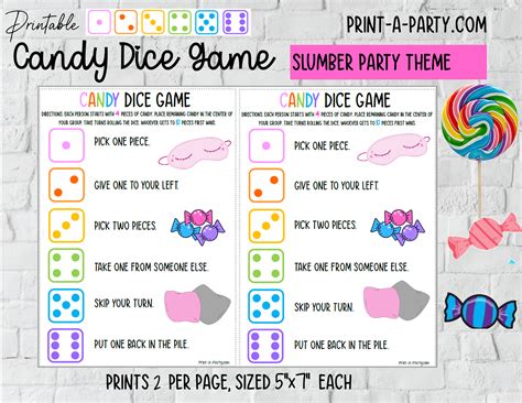 CANDY DICE GAME | Birthday Games | Fun Activities | Sleepover Slumber Party | Party Games | Fun ...